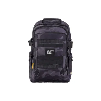 CAT Polyester Backpack Medium Size Unisex Black & Purple