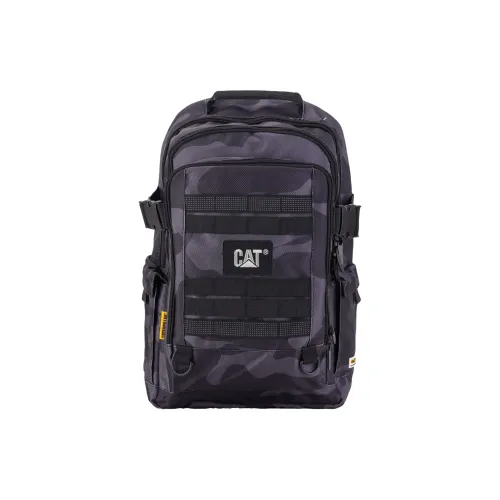 CAT Polyester Backpack Medium Size Unisex Black & Purple