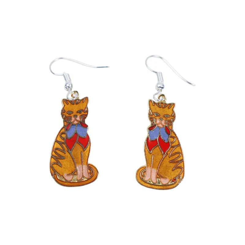 HONGQIAO Enamel Earrings Women's-4