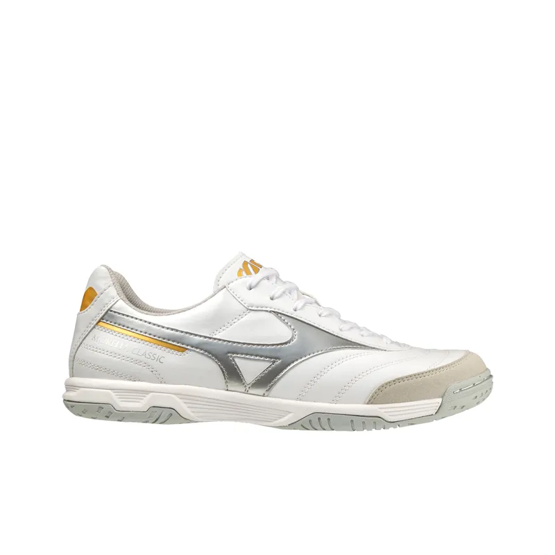 Mizuno IC/IN Anti-Slip Wear-Resistant Soccer Shoes Unisex White-1
