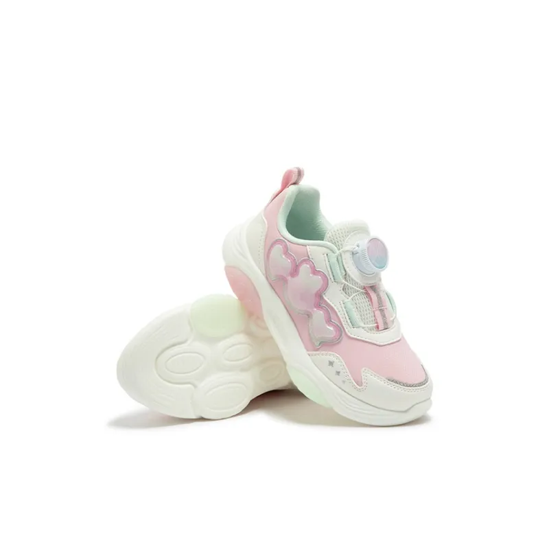 XTEP Non slip Support Low Top Kids Lifestyle Shoes Sail White Ice Pink Kids'-4