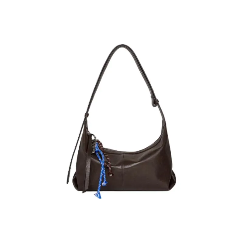 Teenmix Split Cow Leather Pillow Bag Handbag, Shoulder Bag Trumpets Women's Brown/Coffee/Ultra Black-2