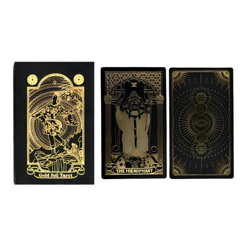 Imono Hand Eye Tower Of Gold Box With Color Printing And Foil Tarot Cards For Casual Party Card Beginners Board Games-2