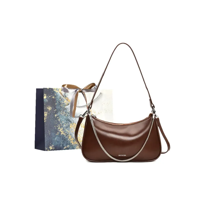 Iman's House Pu Crossbody One Shoulder Handbag Women's Black/Deer Brown/Brown/Red-8