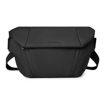 PIERRE CARDIN Membrana Dermalis Messenger Bag, Crossbody Bag Medium Size Men's Black