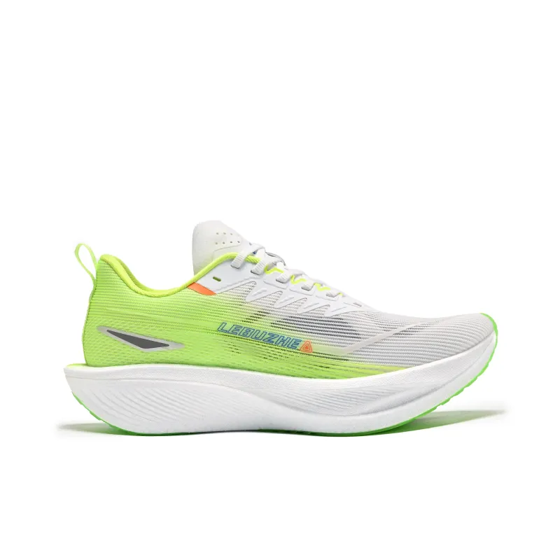 LEBUZHE Low Top Running Shoes Unisex Lime Cherry Blossom Mismatched-2