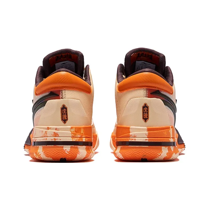 Erke Basketball Shoes Men Low Top Cinnamon Citrus Orange-3