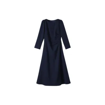 Late White Long Sleeved Dresses Women's Royal Blue