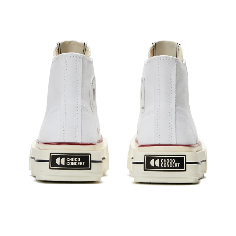 CHOCO CONCERT High Top Canvas Shoes Unisex White-5