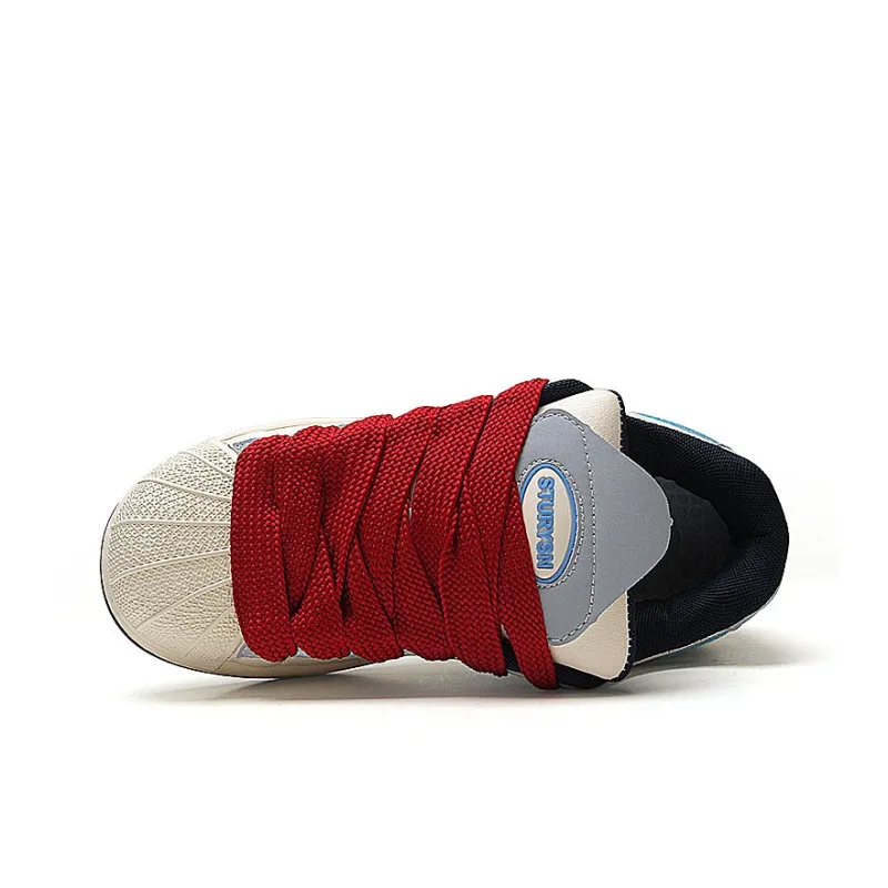 STUR YSN Wear resistant And Lightweight Low Top Skateboard Shoes Women's Beige Red-5