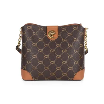 COOGI Synthetic Leather Tote Bag Shopping Bag Crossbody Bag Shoulder Bag Large Size Women's Coffee