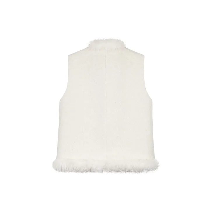 SONGBENSANGSANG Velvet-feel Coat Women's Apricot-1