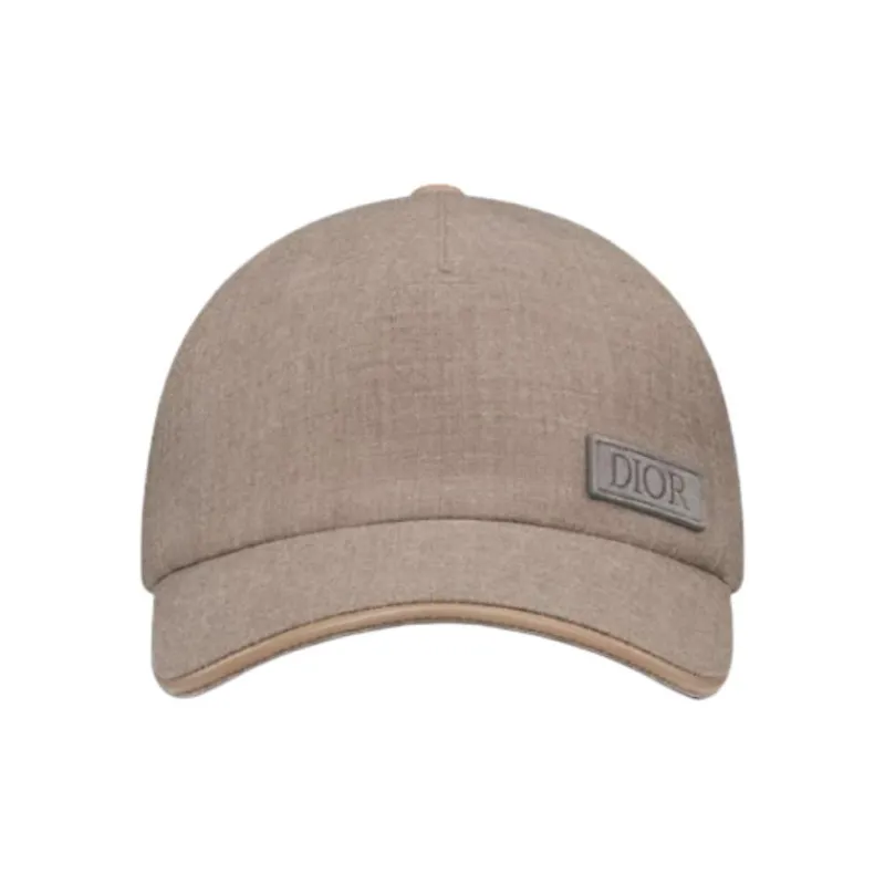 DIOR Cotton, Sheepskin, Cashmere Baseball Caps Unisex Beige-1