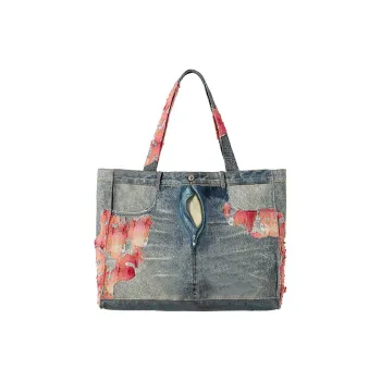 YADcrew Cotton Crossbody Bag Regular Unisex Blue/Black