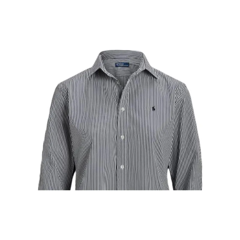 Polo Ralph Lauren Striped Cotton Shirt Women's Black-4