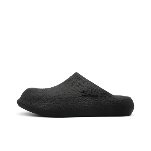 2AM Odor Resistant Abrasion Resistant Quick Dry Wrap toe Slippers Unisex Black