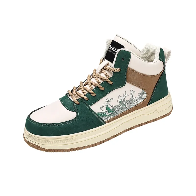 SOURCE Coverage Slip Resistant Impact Resistance Wear Resistant Breathable High Top Skateboard Shoes Men's-1