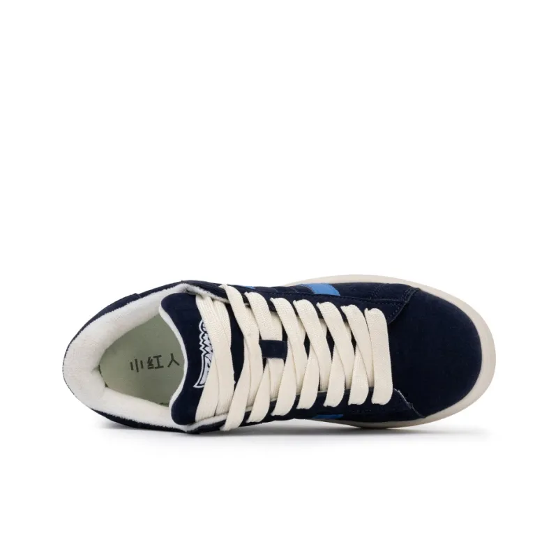 Little Red Man Lightweight Anti Slip Low Top Skateboard Shoes Unisex Deep Sea Blue-3