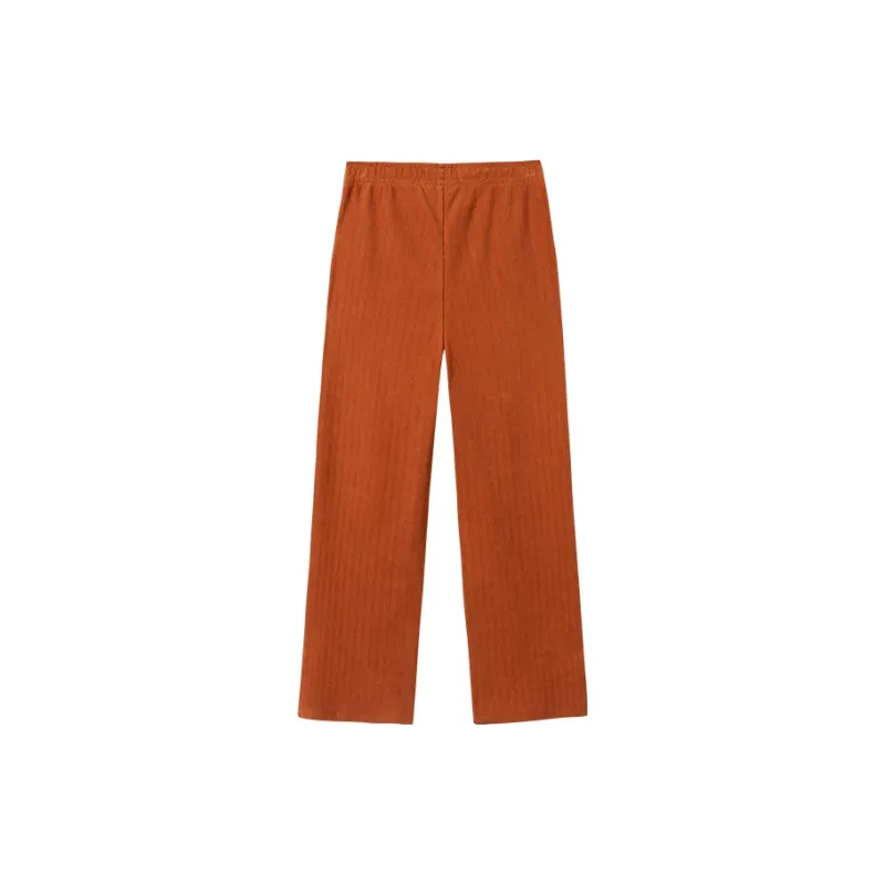 Anta Knitted Sports Pants Women's Sugar Coffee-1