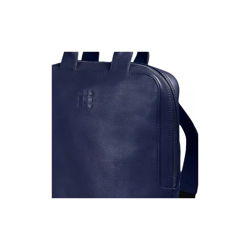 MOLESKINE Grained Cow Leather Backpack Regular Men's Sapphire Blue-3