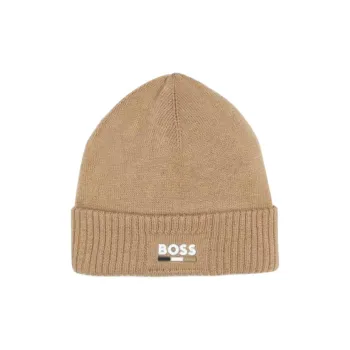 HUGO BOSS Knitted Fabric Beanies Kids' Brown
