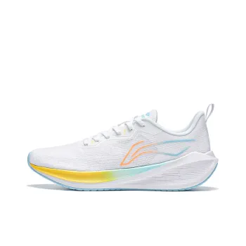 LiNing WuShi Lite Anti Slip And Wear Resistant Lightweight Low Top Marathon Running Shoes Men's White