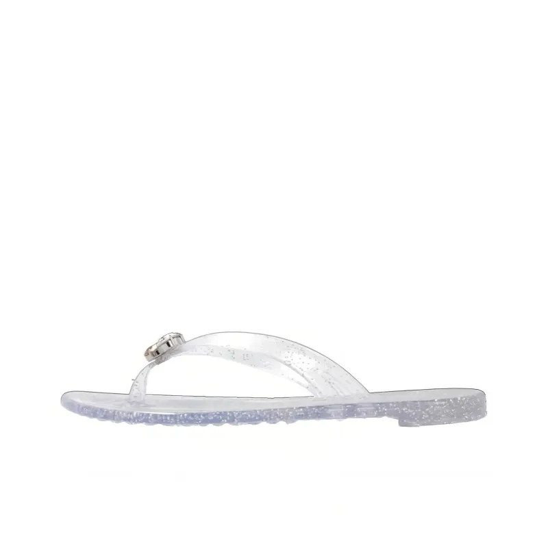Casadei Jelly Jeweled Glittery Flip Flops-0