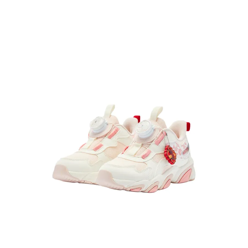 QIAODAN Paw Shoes Anti Slip Wear Resistant Low Top Kids Lifestyle Shoes Ivory/Cloud Pink Children Aged 3 7 Years Old-2