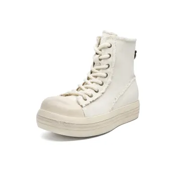 MODENGPAN High Top Canvas Shoes Unisex