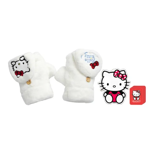 Hello Kitty Plush Knit Gloves Unisex