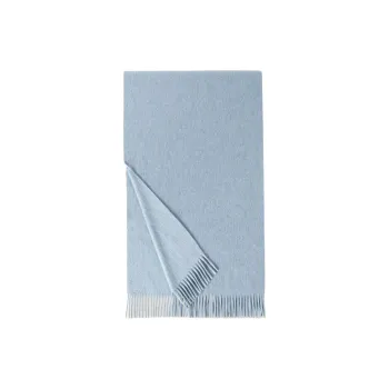 Loro Piana Cashmere Knit Scarves Men's Blue Gray Mixed Color