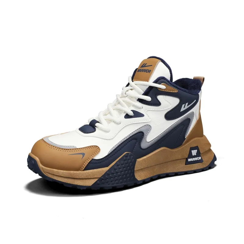 Warrior Warm Wear-Resistant Slip-Resistant High-Top Casual Shoes Men's-1