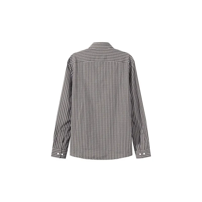 HUGO BOSS Micro Checked Pattern Buttoned Shirt-1