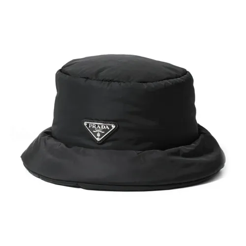 PRADA Recycled Nylon Bucket Hats Men's Black