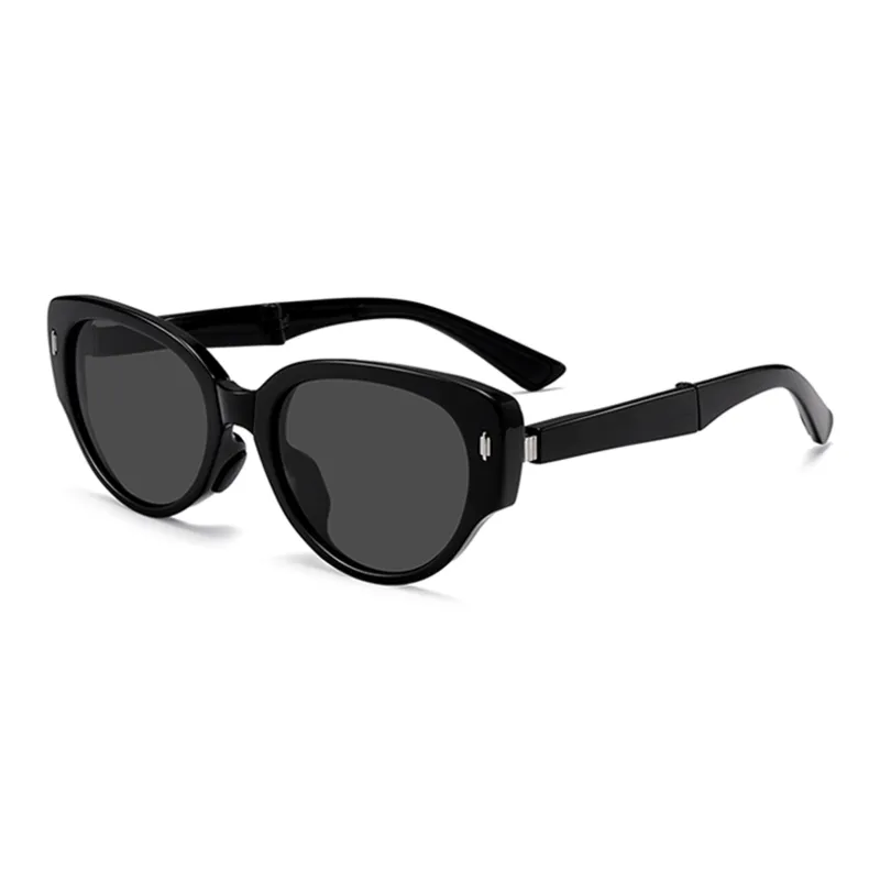 LASHION Irregular Shape Sunglasses Unisex Black-3