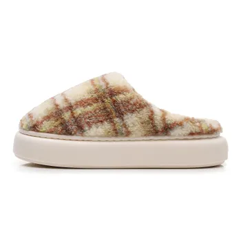 Golofi Men's Vintage Plaid Winter Warm Home Indoor Couple Slip Resistant Plush Slippers For Women's Home Slippers