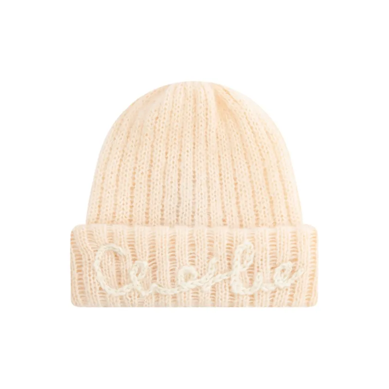 Charlie Luciano Wool Beanies Unisex Ecru-0