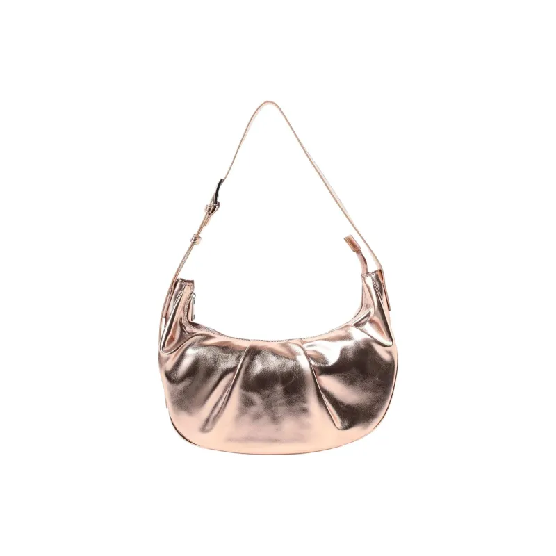 Beams Synthetic Leather Handbag, Shoulder Bag Women's Black/Metallic Pink-6