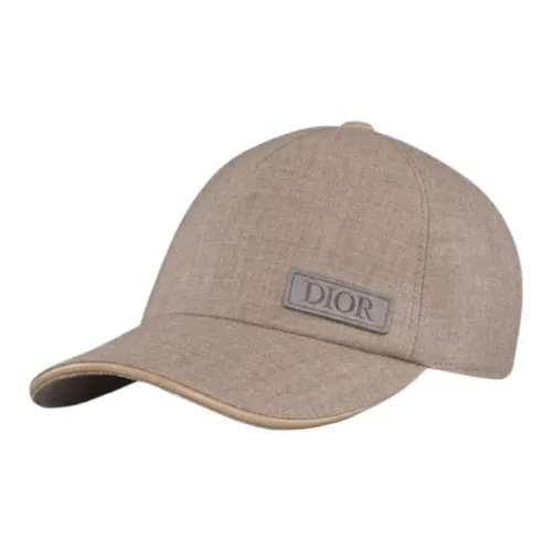 DIOR Cotton, Sheepskin, Cashmere Baseball Caps Unisex Beige