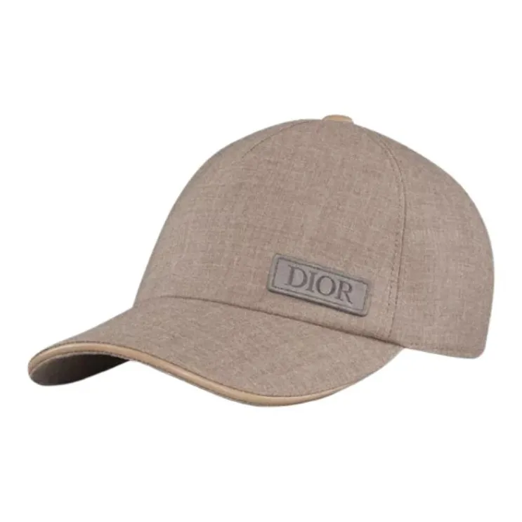 DIOR Cotton, Sheepskin, Cashmere Baseball Caps Unisex Beige-0