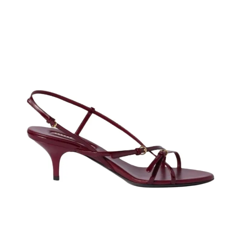MIU MIU One Strap Sandals 5.5cm Women's Red-1