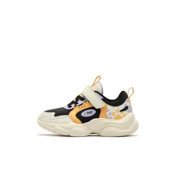 XTEP Non slip Support Low Top Kids Lifestyle Shoes Black Light Apricot Lavender Kids'