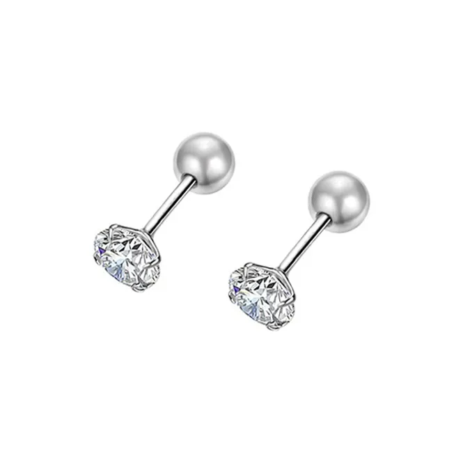Danfu 999 Fine Silver Stud Earrings Women's-4