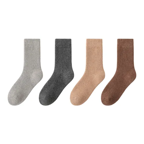 XXLLG Mid Calf Socks Men's 4 Pack