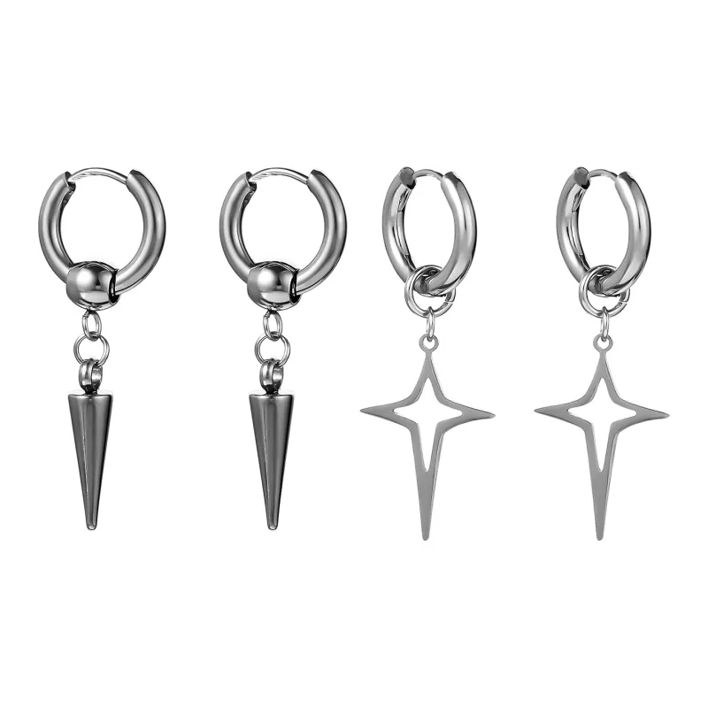 MISS XIA JWY Titanium Steel Earrings Unisex-11
