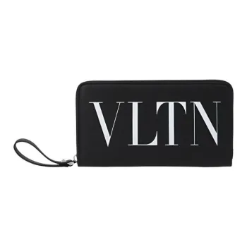 Valentino VLTN Cow Leather Wallet Unisex Black