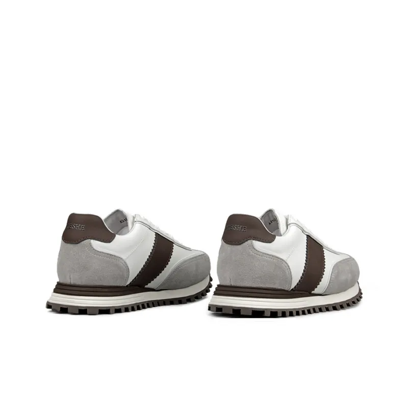 XIE SHE Anti Slip And Wear Resistant Lightweight Low Top Casual Shoes Men's White-4