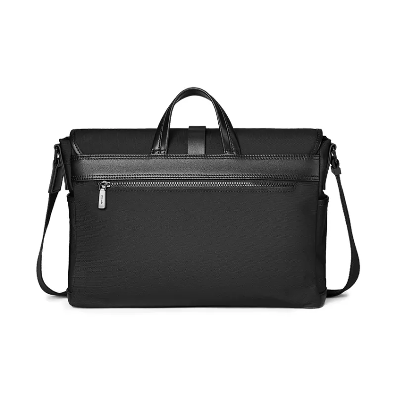 PIERRE CARDIN Fabric Messenger Bag, Shoulder Bag, Handbag Medium Size Men's Black-4