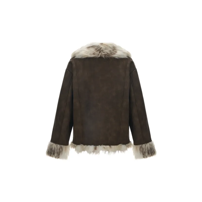 NAWS Cropped Coats Women's Vintage Brown-1