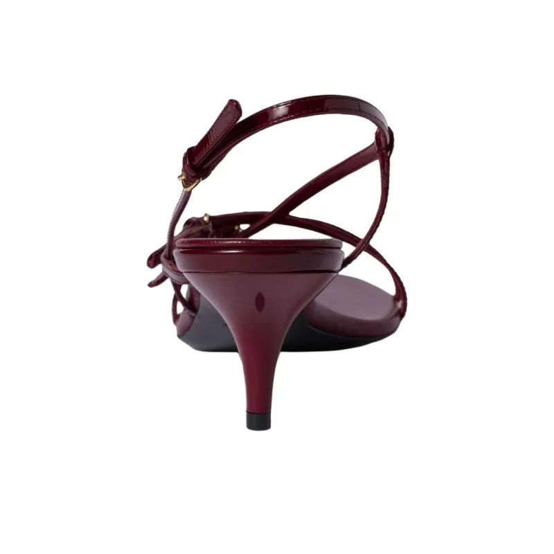 MIU MIU One Strap Sandals 5.5cm Women's Red-4